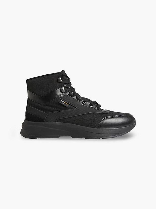 Calvin Klein USA Recycled High-Top Mens Sneakers Black 0187964-VK